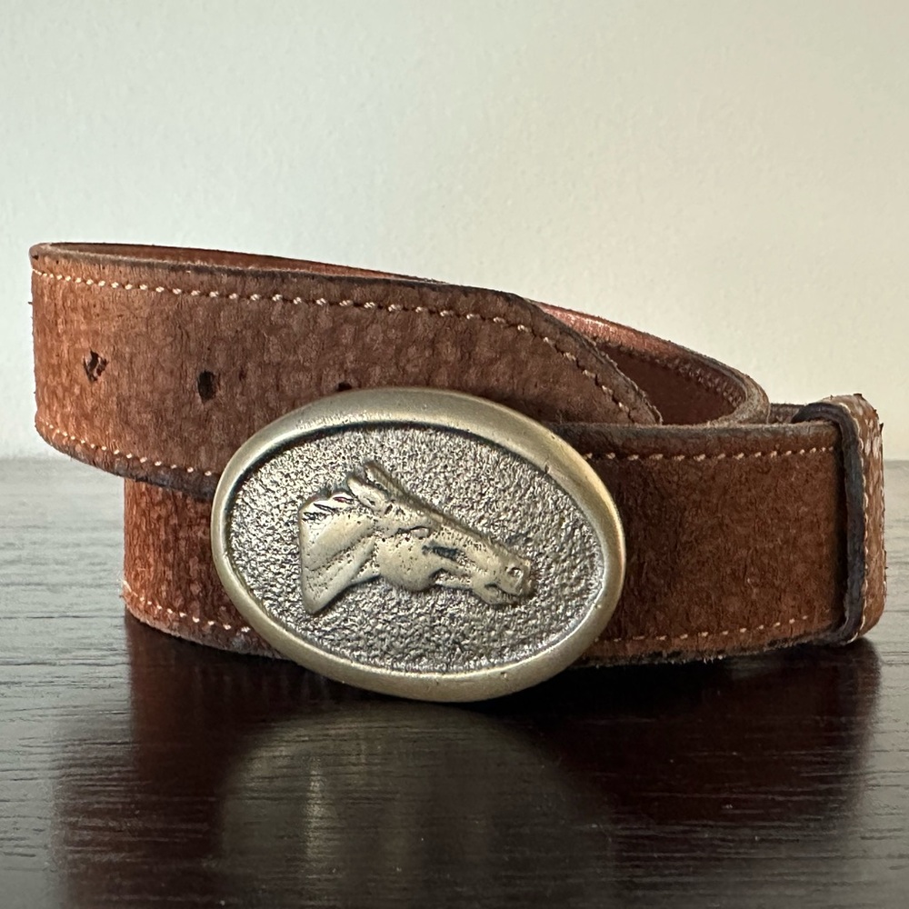 Carpincho Leather Belt Argentina Exotic Capybara Brown Leather